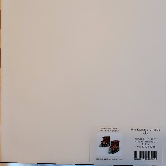 *NEW* Mackenzie Childs Christmas Toyland Train Salt And Pepper Set - Picture 5 of 5